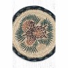 Earth Rugs Pinecone Round Jute Coaster – Large 7" Braided Drink Mat - 3 of 3
