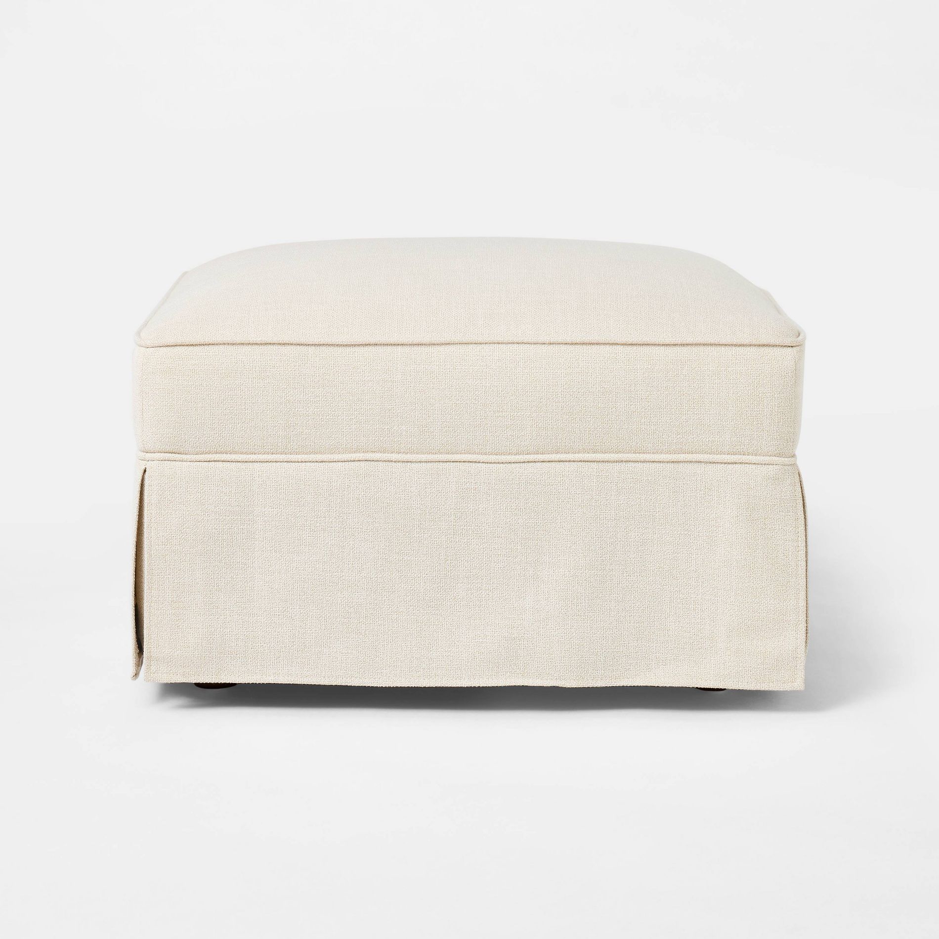 Vivian Park Ottoman Cream - Threshold™ designed with Studio McGee: Plywood Frame, Polyester, No Assembly