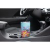 Elanze Designs 20 oz Stainless Steel On the Go Insulated Travel Tumbler With Push Top Lid, Vibrant Abstract Brushed Floral Sky Blue - 3 of 4