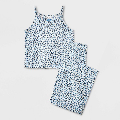 Girls' Pointelle Tank And Pant Pajama Set - Art Class™ White L : Target