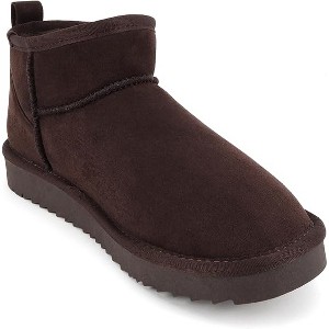 Soda Women's Mute Faux Fur Lined Mini Boot - 1 of 4