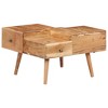 vidaXL Coffee Table 27.5"x23.6"x16.5" Solid Acacia and Engineered Wood - 2 of 4