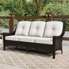 YARDSIGHT Outdoor Patio Furniture,3-Seat Wicker Sofa with Waterproof Cover & Anti-Slip Cushions - 2 of 4