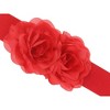 Elerevyo Women's Big Double-Flower Stretchy Elastic Wide Chunky Dress Waistband Belts - 2 of 4