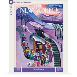 New York Puzzle Company Skiing Express 500 Piece Puzzle - 1 of 4