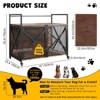 Dog Crate Furniture Heavy Duty Decorative Dog Cage with Lockable 360° Wheels Double Door Dog Kennel End Table for Small Medium Large Dog - 2 of 4
