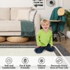Modern Machine WashableArea Rug with Non Slip Backing Low Pile Accent Rug Foldable Contemporary Indoor Carpet - 4 of 4
