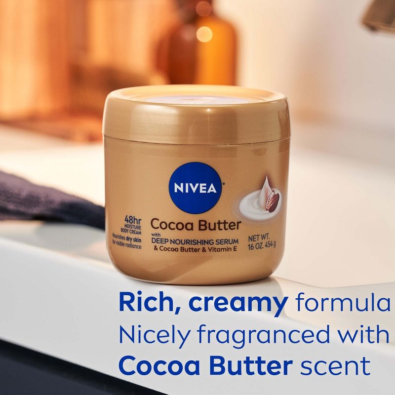 NIVEA Cocoa Butter Body Cream for Dry Skin - 16oz, 4 of 13