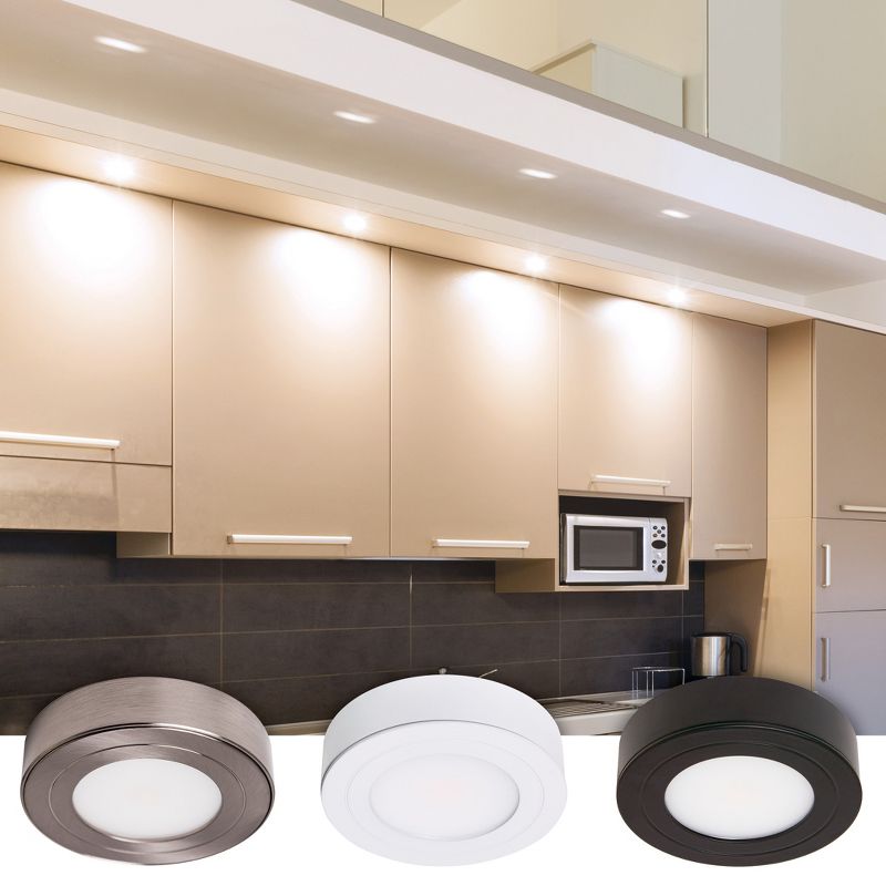 Armacost Lighting PureVue White Under Cabinet LED Puck Light Cabinet Lights, 3 of 5