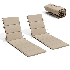Crestlive Products Outdoor Chaise Lounge Cushion Foldable Outdoor Lounge Chair Cushion for Patio Furniture - 1 of 4