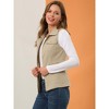 Allegra K Women's Zip-Up Sleeveless Turn Down Collar Cargo Utility Vest with Pockets - 4 of 4