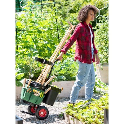 Heavy Duty Mobile Tool Storage Caddy, Includes 5-gallon Bucket With Fabric Tool Organizer - Gardener's Supply Company