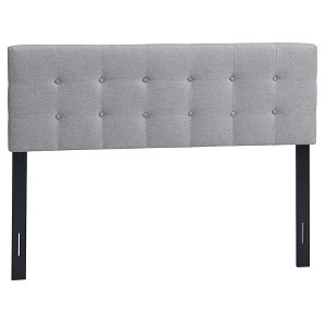 Costway Full/Queen Size Headboard Linen Fabric Upholstered Button Tufted Solid Wood Leg - 1 of 4