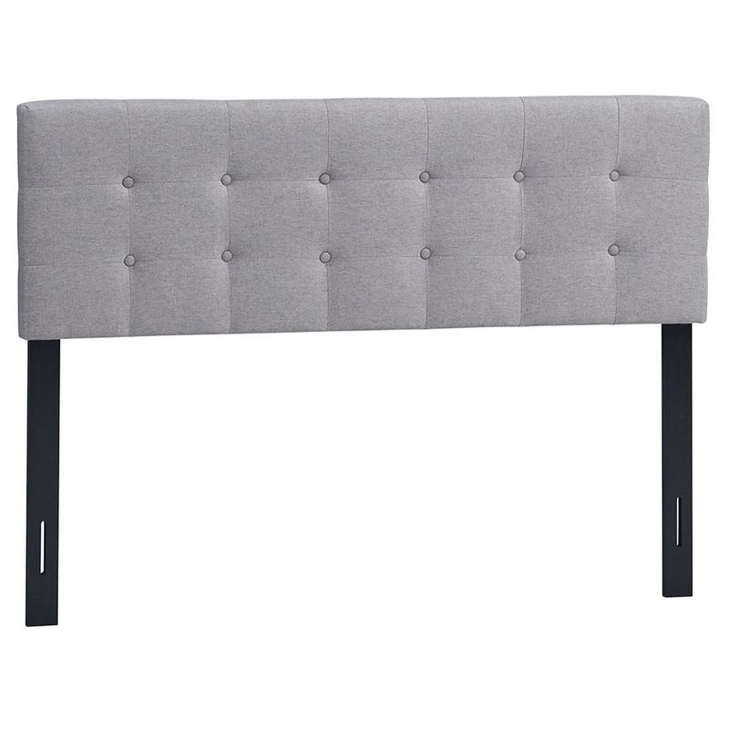 Costway Full/Queen Size Headboard Linen Fabric Upholstered Button Tufted Solid Wood Leg, 1 of 11