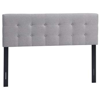 Costway Full/Queen Size Headboard Linen Fabric Upholstered Button Tufted Solid Wood Leg