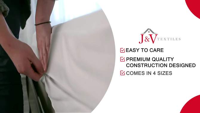 J&V TEXTILES Waterproof Bed Bug Proof Mattress Encasement Protector, 2 of 5, play video