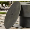 34" Round Propane Fire Pit Table, 50,000 BTU Outdoor Gas Firepit with Round Burner Lid, Glass Rocks & Waterproof Cover for Patio, Garden, Backyard - 2 of 4