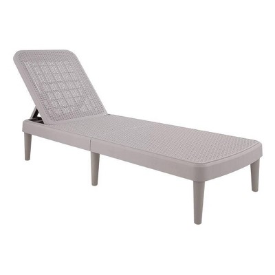 Lagoon Gray Resin Rattan Chaise Lounge