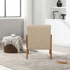 XIYUYEU Modern Accent Chair, Solid Wood Padding Lounge Armchairs with a pillow, Side Chairs for Living Room, Bedroom, Guest Room - 3 of 4