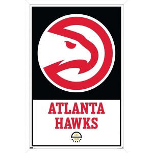 Trends International NBA Atlanta Hawks - Logo 21 Framed Wall Poster Prints - 1 of 4