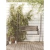 Patio Swing Bench 49.2" Steel and Plastic Black - 3 of 4