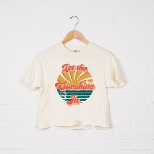 Simply Sage Market Women's Let the Sunshine In Short Sleeve Relaxed Fit Cropped Graphic Tee - 1 of 3