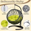 KTMBDW Cat Swing Bed with Stand & Cushion, Cat Egg Chair with Rattan Wicker Appearance, Indoor Hanging Swinging Cat Bed for Cats, Small Dogs, Animals - 2 of 4
