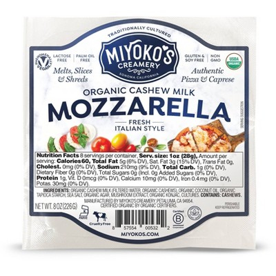 Miyoko's Classic Fresh Italian Style Vegan Mozzarella Cheese - 8oz