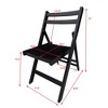 VYNXARIA Furniture Slatted Wood Folding Special Event Chair,Black, Set of 4 - 4 of 4