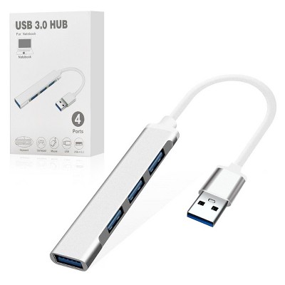 Reiko 4-Port USB 3.0 Hub in Silver