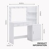 Lycvki 46.4 in Vanity Desk with Adjustable Lights Mirror and Large Drawer - 3 of 4