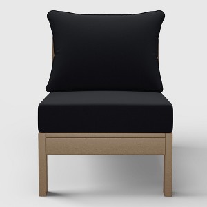 WestinTrends  Avalon Outdoor HDPE Deep Seating Modular Armless Patio Chair with Patio Cushions - 1 of 4