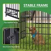 Dog Cage Big With Waterproof, Dog House Outdoor For Medium Dogs, Pet House Dogs Made Of Metal Coop Fence With Roof Cover, Dog House-Cuddlewood - 3 of 4