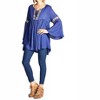 Women's Embroidered Bell Sleeve Tunic Top - Velzera - 3 of 4