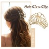 Unique Bargains Women's Metal Hair Clips Gold Tone 2 Pcs - 2 of 4