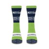 NFL Seattle Seahawks Youth Mixer Crew Socks: Cushioned Heel & Toe, Knit Fabric - 2 of 3
