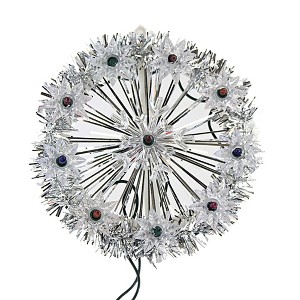 Tree Topper Finial 5.5 Inch Tinsel Snowflake Tree Topper Electric Finial Tree Toppers - 1 of 3