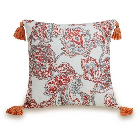 Flanigan Square Cotton Pillow Cover & Insert Gracie Oaks Color: Orange