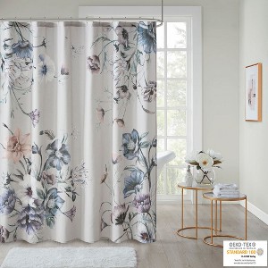 Printed Cotton Shower Curtain - 1 of 3