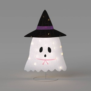 3pc Incandescent 2D Reversible Ghost Tinsel Character Halloween Novelty Silhouette Lights Clear - Hyde and EEK! Boutique™ - 1 of 4