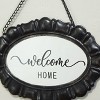 VIP Metal 15 in. Black Oval Hanging Welcome Sign - 4 of 4