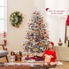 Tangkula 4.5/6/7 FT Pre-Lit Artificial Christmas Tree Snow Flocked Full Tree w/ 436/820/1164 Lush Branch Tips - 4 of 4