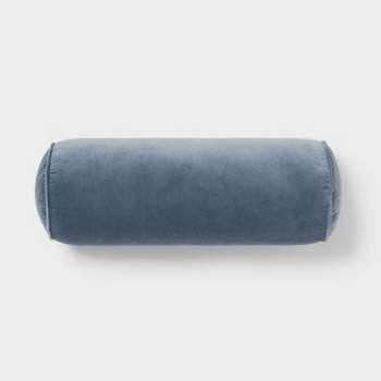 8"x22" Luxe Round Velvet Bolster Decorative Pillow - Threshold™