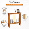 Kings Brand Furniture - Balfour Narrow Console Table with Shelves for Entryway, Hallway, Living Room, or Foyer. - 3 of 4