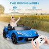 Ride on Sports Car, 12V Battery Powered Car for Kids, Licensed Corvette Kids Electric Car Toy, with RC, Visual Dashboard, Music - 4 of 4