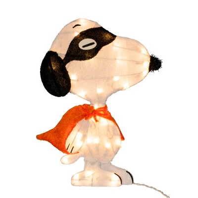 Peanuts 18in Peanuts LED PreLit Superhero Snoopy, White