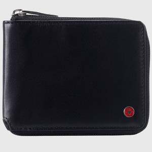 Alpine Swiss Logan Zipper Bifold Wallet For Men or Women RFID Safe Comes in a Gift Box - 1 of 4
