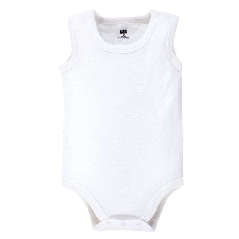 Hudson Baby Cotton Sleeveless Bodysuits 8pk, Heather Gray, 3 of 7