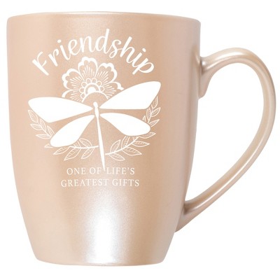 Elanze Designs Friendship One Of Life'S Greatest Gifts Precious Pearl 10 ounce New Bone China Coffee Cup Mug