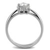 Slickblue Women's Halo Engagement Style Ring, Clear CZ Center with 4 Accents, Silver Steel Finish, Sizes 5–10 - 3 of 4
